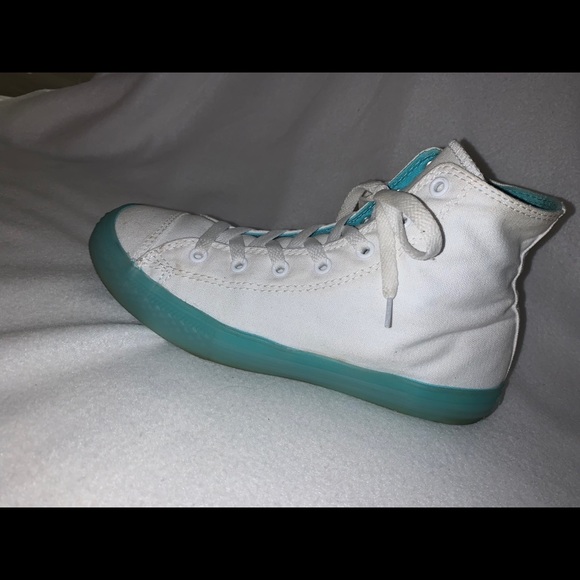 Converse CTAS Hi White Bleached Aqua - Picture 4 of 4